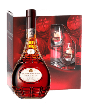 Real Companhia Velha Coffret avec verre Colheita Colheita 2013 75cl